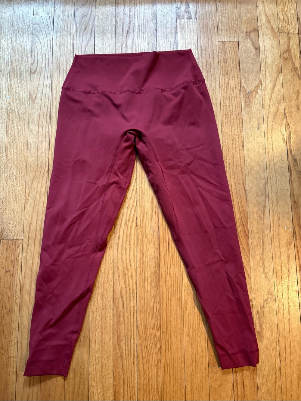 High-Rise Burgundy Leggings